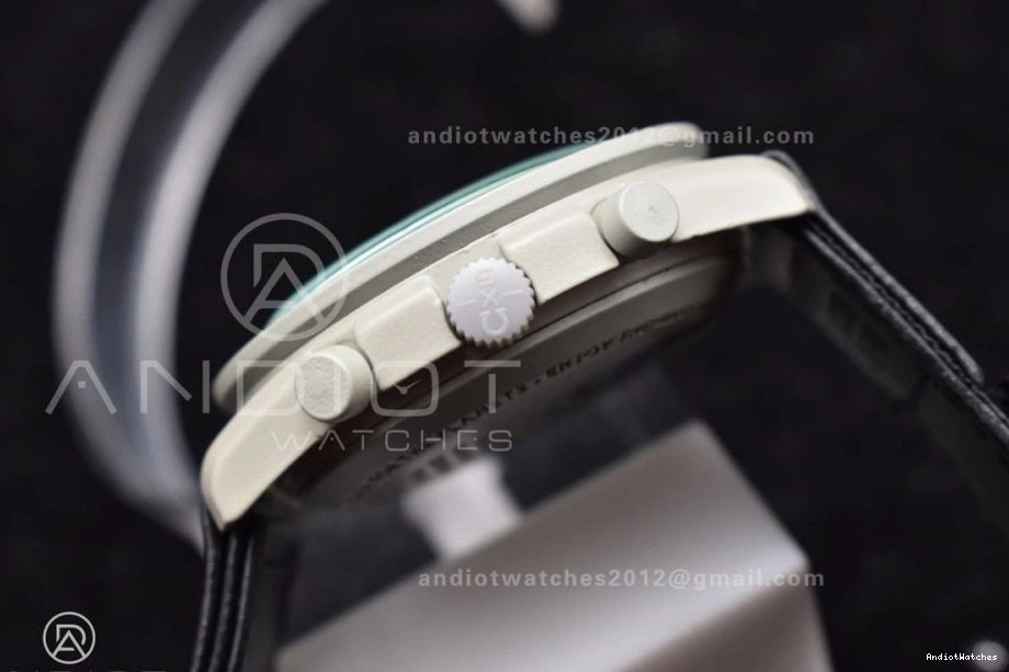 Nylon 1184 Swatch Mission Quartz Moon x on Omega The to Strap Bioceramic Vibrant Moonwatch 1227